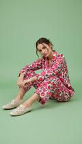 Red Floral - Cotton Pyjama set