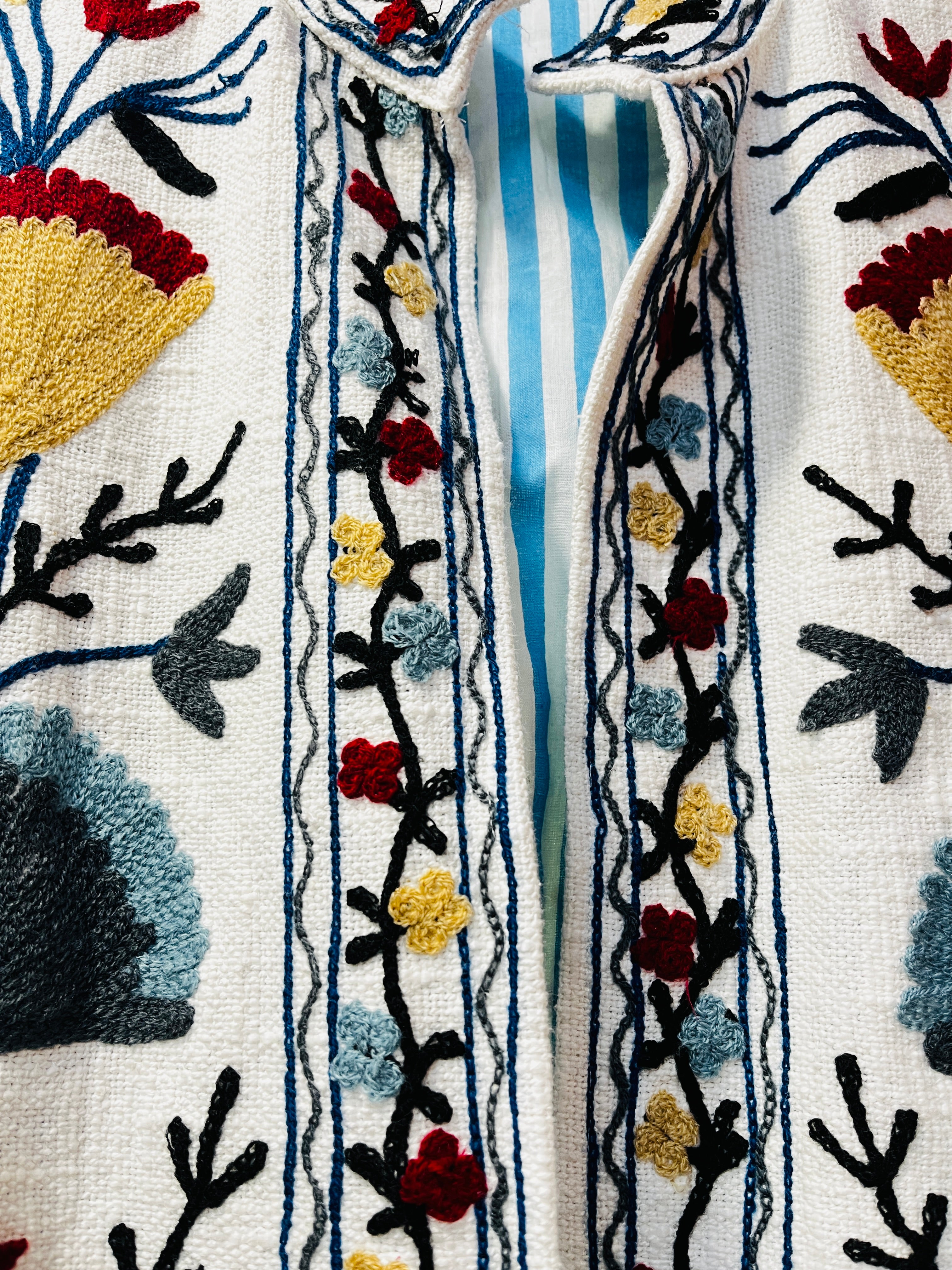 Women's handcrafted Suzani embroidery jacket
