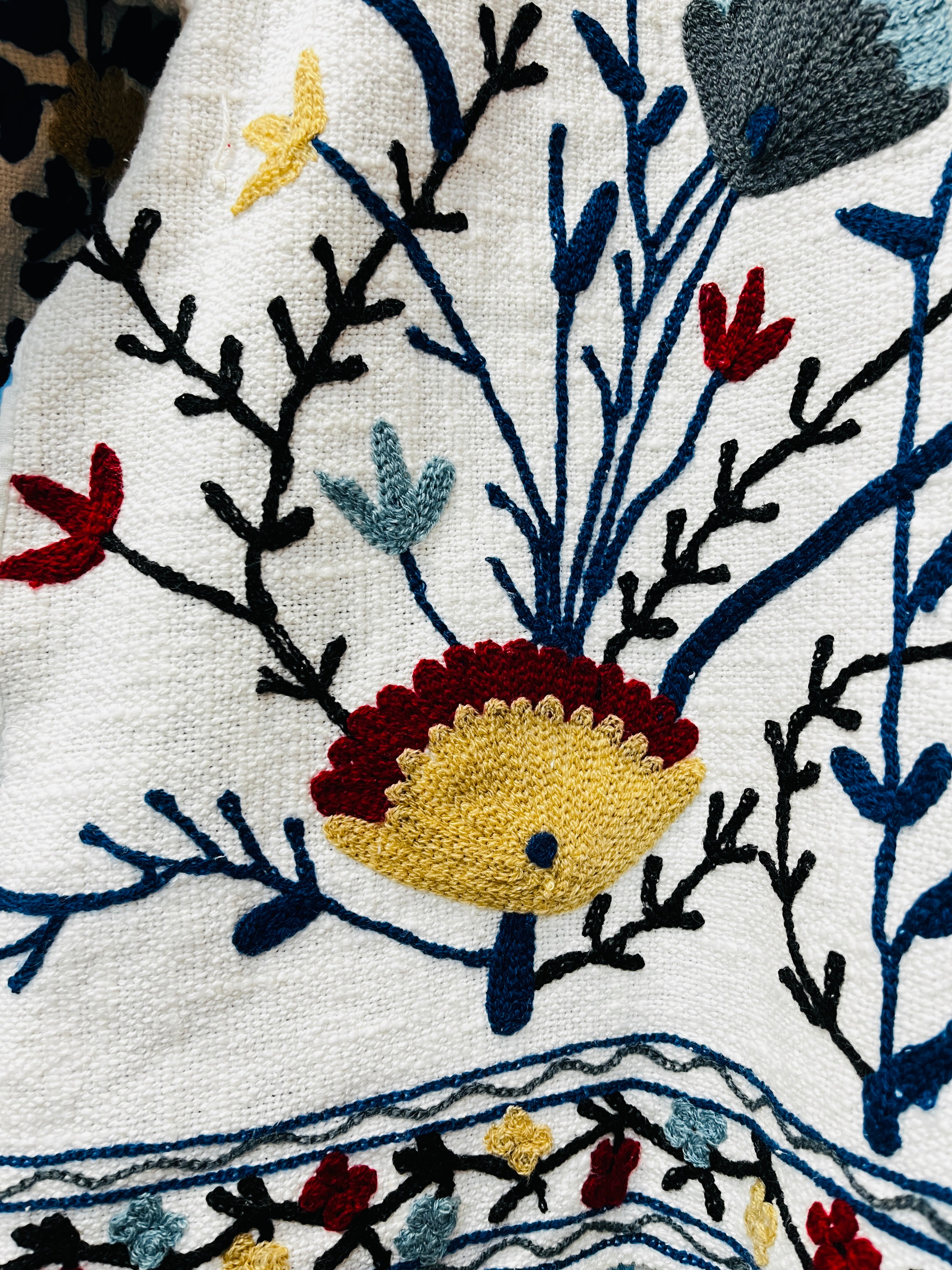 Handcrafted Cotton Suzani Embroidered Jacket – Artisan Elegance