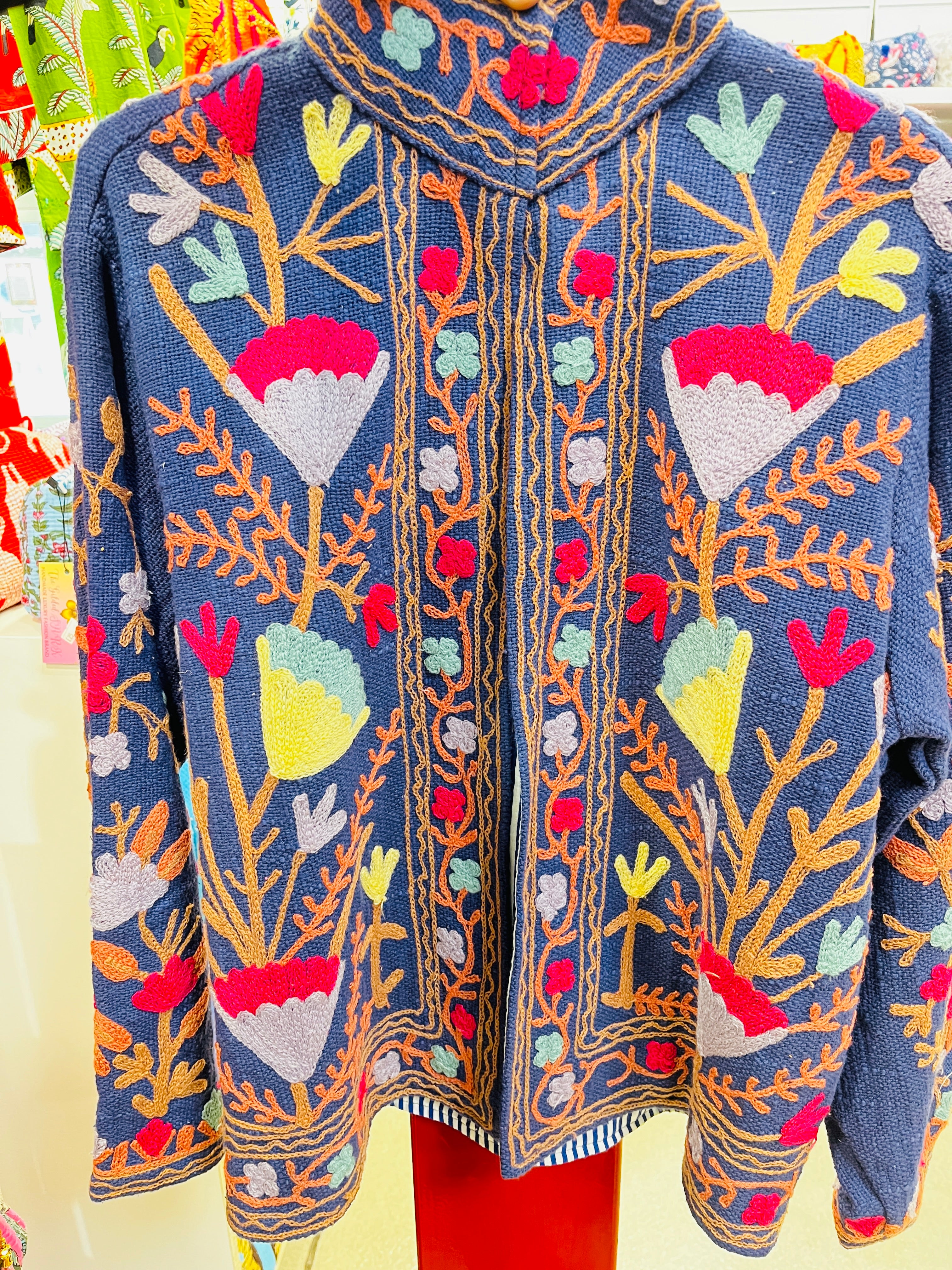 Women's handcrafted Suzani embroidery jacket