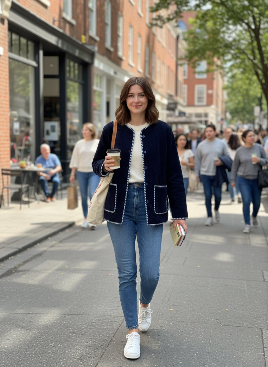 Royal Blue Velvet Women's Jacket