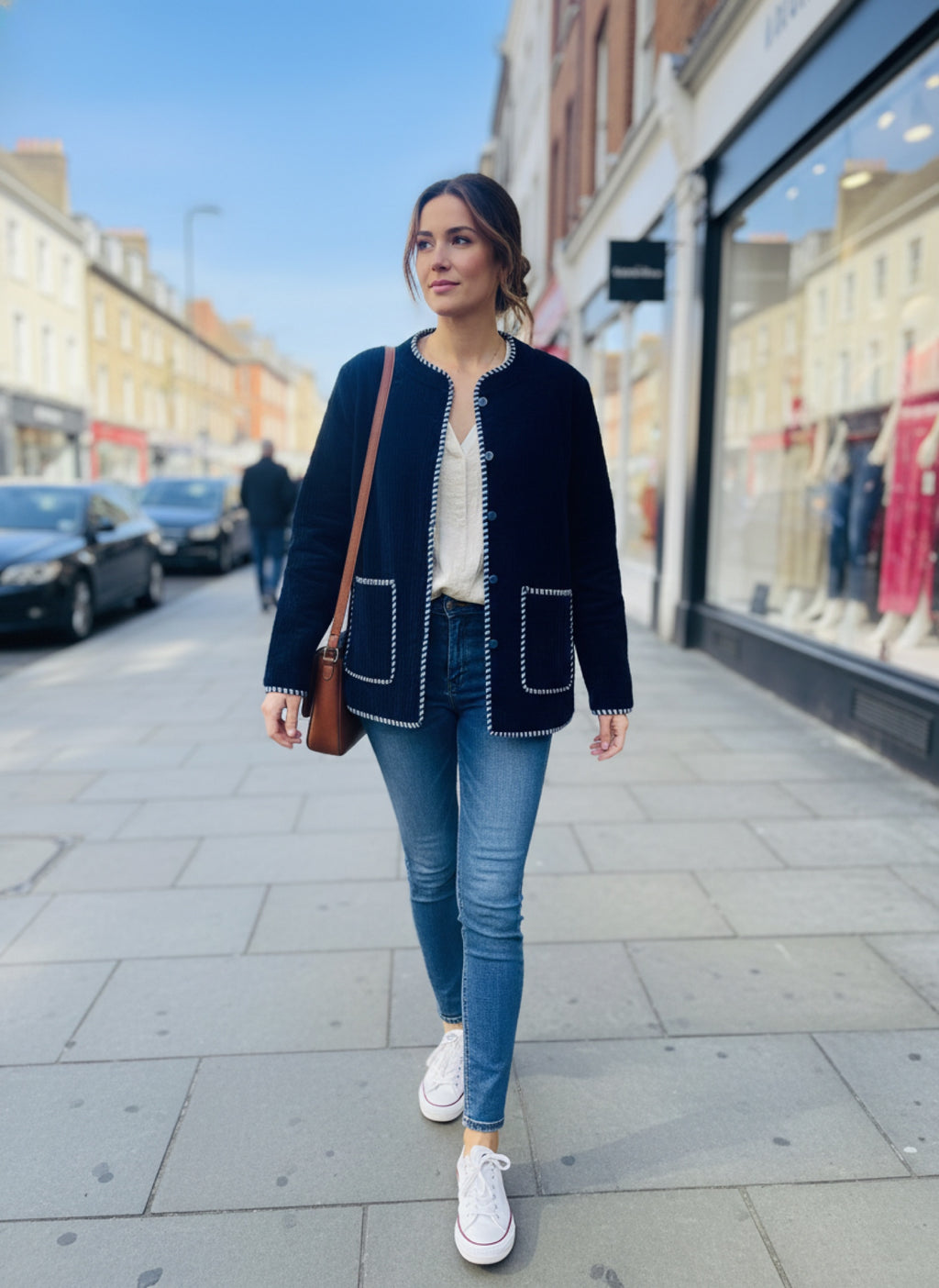 Royal Blue Velvet Women's Jacket